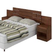 Respaldo de Cama Lopas Rimini Con Mesa De Luz Varios Colores